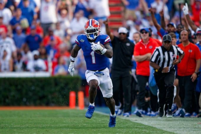 Florida Gators running back Montrell Johnson runs against Miami.- 1280x853