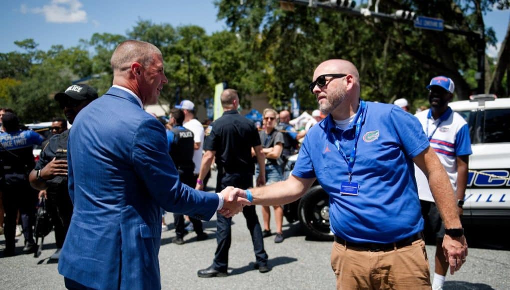 Florida Gators head coach Billy Napier at Gator Walk- 1280x853