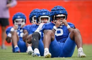 Florida Gators LB Shemar James prepares for the first scrimmage of the fall- 1280x853