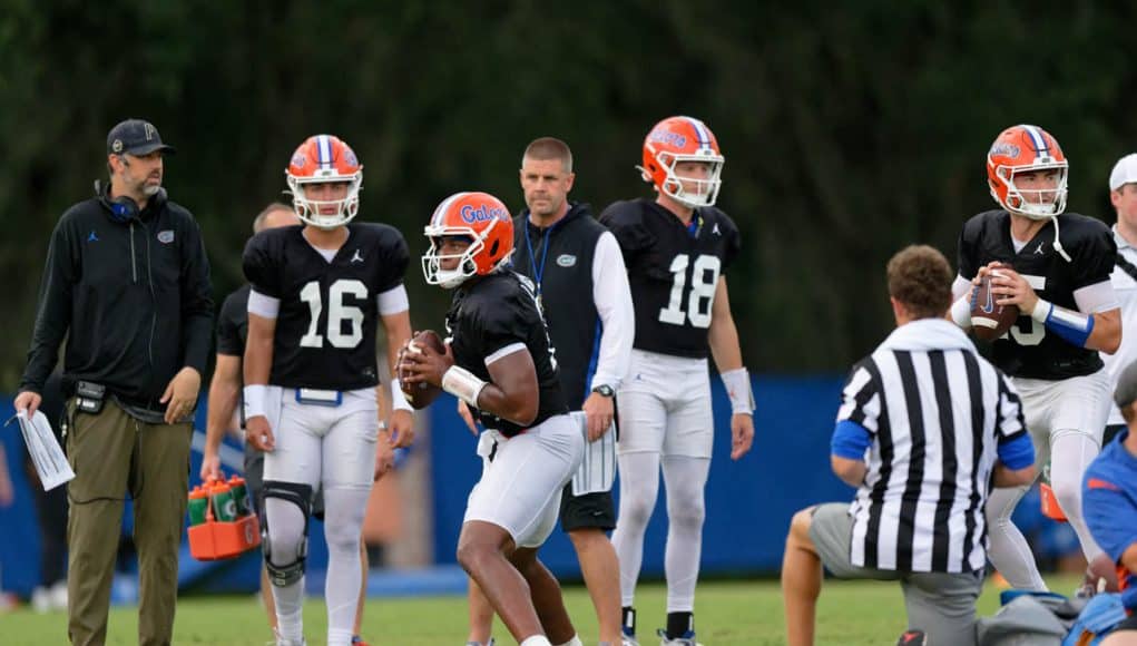 Florida Gators QB DJ Lagway at fall practice- 1280x853