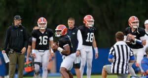 Florida Gators QB DJ Lagway at fall practice- 1280x853