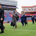 Florida Gators QB DJ Lagway arrives for the Samford game.-1280x853