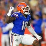 RJ Moten makes a play against UCF in the Swamp on Saturday-1280x853