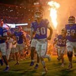 The Florida Gators run out of the tunnel before teh UCF game- 1280x853