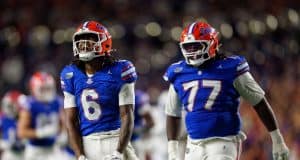 Florida Gators WR Elijhah Badger celebrates against Kentucky- 1280x853