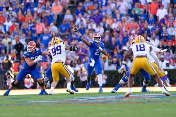 Florida Gators quarterback DJ Lagway throws against LSU-1280x853