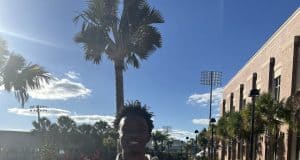 Receiver Jaime FFrench during his UF official visit- 1280x853