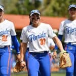 Florida infielder Kenleigh Cahalan before the Texas game- 1280x853