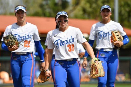 Florida infielder Kenleigh Cahalan before the Texas game- 1280x853