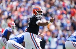 Florida Gators QB DJ Lagway during the Orange and Blue spring game- 1280x853