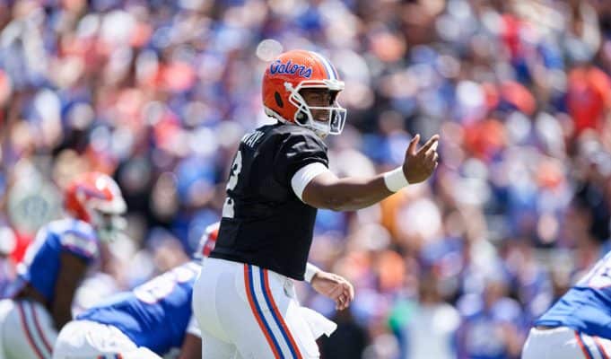 Florida Gators QB DJ Lagway during the Orange and Blue spring game- 1280x853