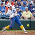 Florida Gators infielder Mia Williams hits in 2025-1280x853