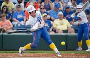 Florida Gators infielder Mia Williams hits in 2025-1280x853