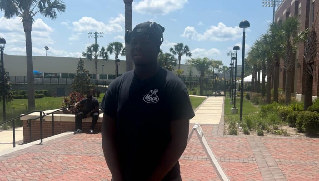 Offensive lineman Felix Ojo during his official visit to Florida- 1280x1318