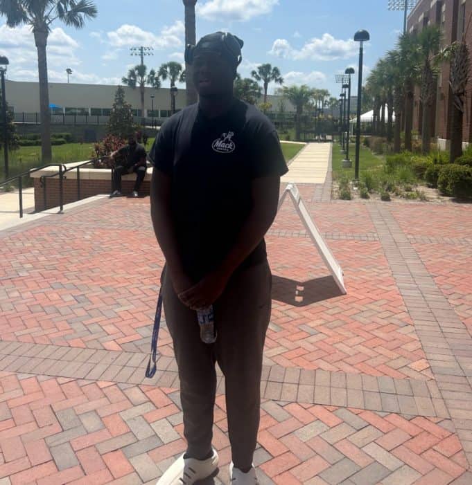 Offensive lineman Felix Ojo during his official visit to Florida- 1280x1318