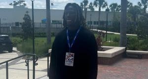 Running back Carsyn Baker during his official visit to Florida - 898x940