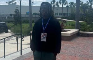 Running back Carsyn Baker during his official visit to Florida - 898x940