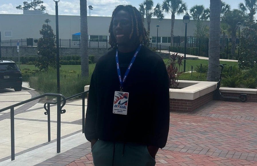 Running back Carsyn Baker during his official visit to Florida - 898x940
