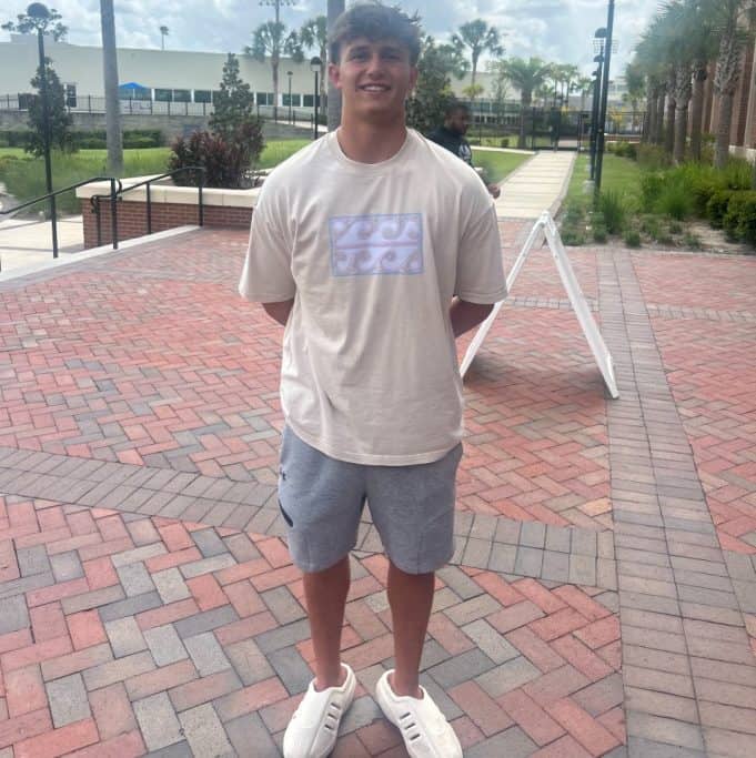DE/OLB Jake Kreul during his official visit to Gainesville- 960x963