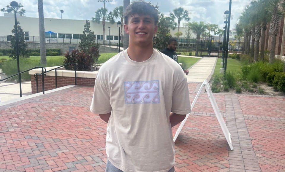 DE/OLB Jake Kreul during his official visit to Gainesville- 960x963