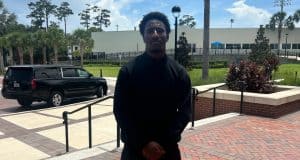 Receiver Davian Groce during his Florida Gators official visit- 960x913