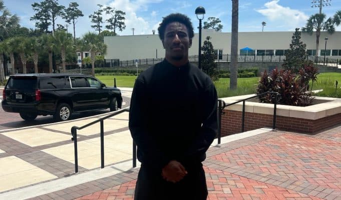 Receiver Davian Groce during his Florida Gators official visit- 960x913