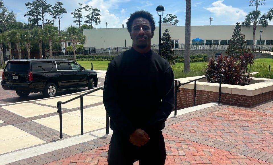 Receiver Davian Groce during his Florida Gators official visit- 960x913