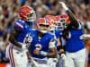Florida Gators QB DJ Lagway and his teammates celebrate a touchdown against LIU- 1280x853