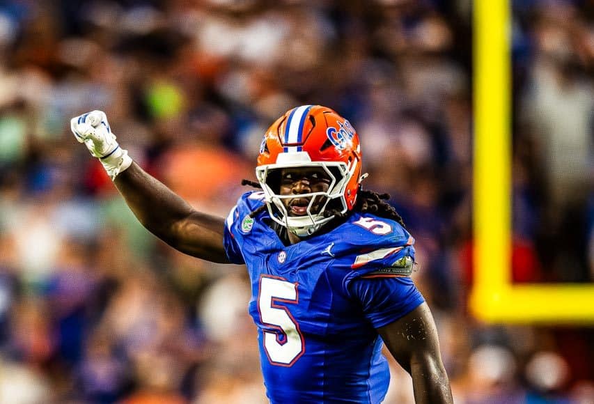 Florida Gators linebacker Myles Graham #5_University of Florida Gators vs University of South Florida Bulls_0220
