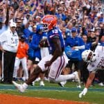 Running back Jaden Baugh scores against the Texas Longhorns in the Swamp-1280x853