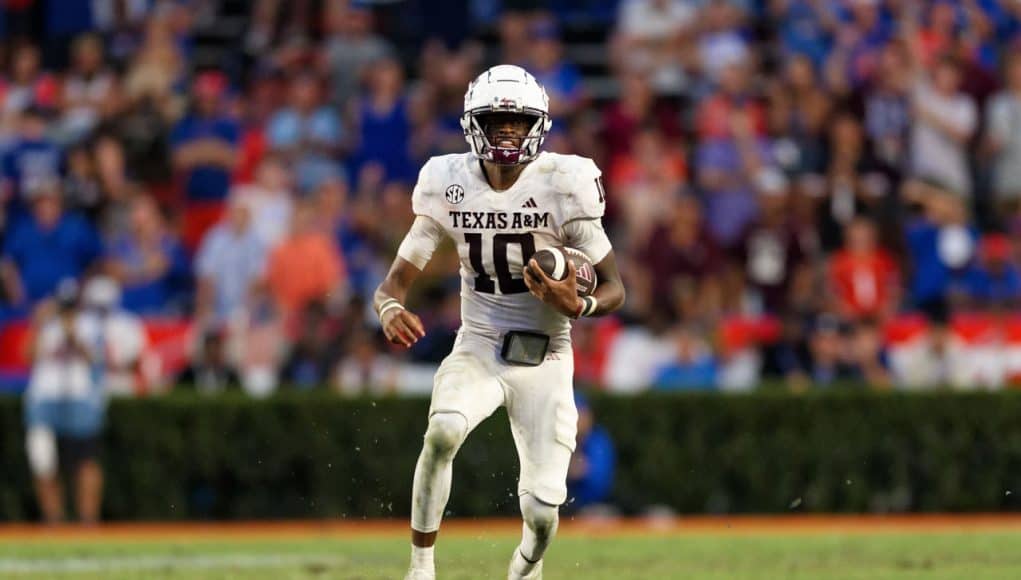 Texas A&M Aggies quarterback Marcel Reed #10_University of Florida Gators vs Texas A&M Aggies_0119