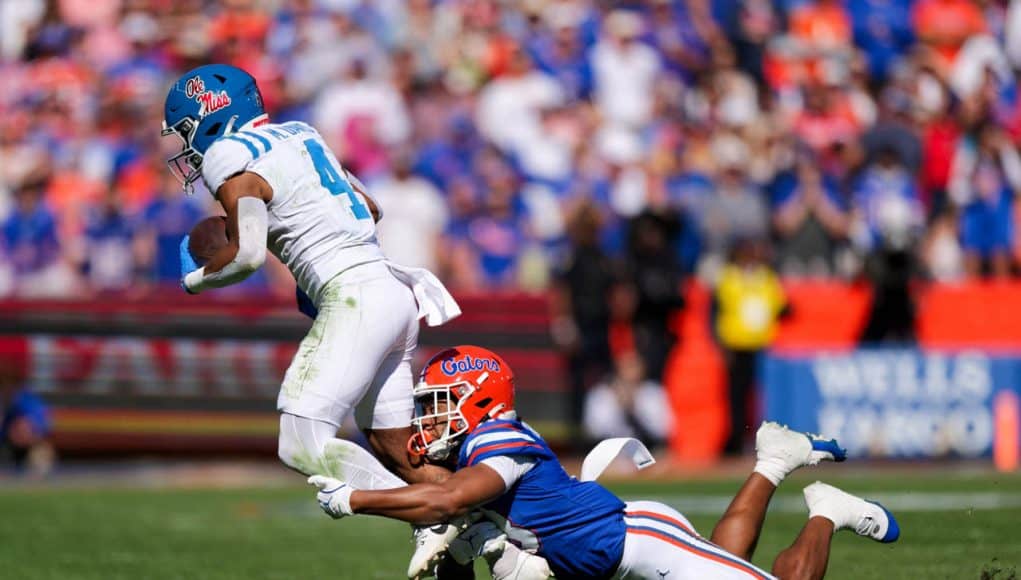 Florida Gators defensive back Bryce Thornton #18_University of Florida Gators vs Ole Miss Rebels_0031