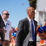 Florida Gators interim head coach Billy Gonzales at Gator Walk before the Georgia game- 1280x976