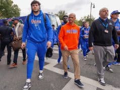 Photo Gallery: Gator Walk before the Florida Gators take on FSU Florida Gators interim head coach Billy Gonzales ahead of the FSU Game- 1280x853