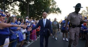 Photo Gallery: Gator Walk before the Tennessee game Florida Gators head coach Billy Gonzales at Gator Walk before the Tennessee game-1280x853