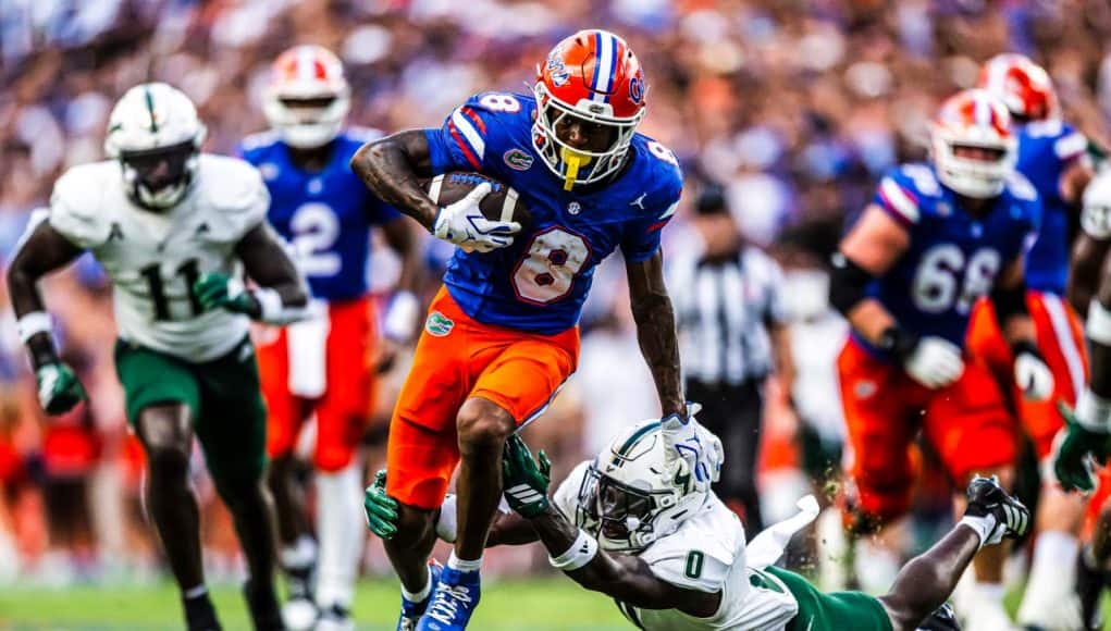 Florida Gators wide receiver Vernell Brown III #8_University of Florida Gators vs University of South Florida Bulls_0183