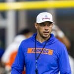 Florida Gators head coach Jon Sumrall at spring practice- 1280x853