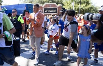 Florida Gators head coach Jon Sumrall at Gator Walk before Ole Miss-1280x856