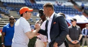 PHOTO GALLERY: Gator Walk before the Florida Gators host Campbell Florida Gators head coach Jon Sumrall at Gator Walk before the Campbell game- 1280x853