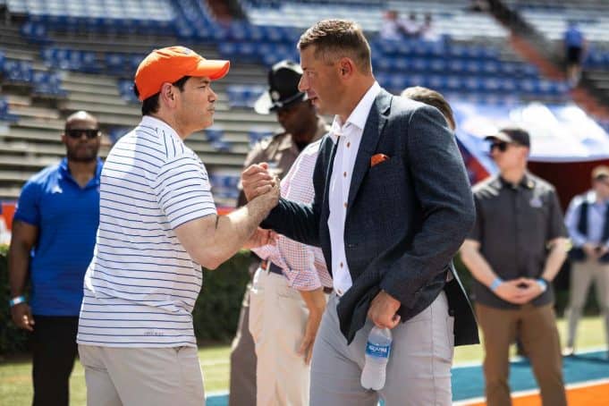 PHOTO GALLERY: Gator Walk before the Florida Gators host Campbell Florida Gators head coach Jon Sumrall at Gator Walk before the Campbell game- 1280x853