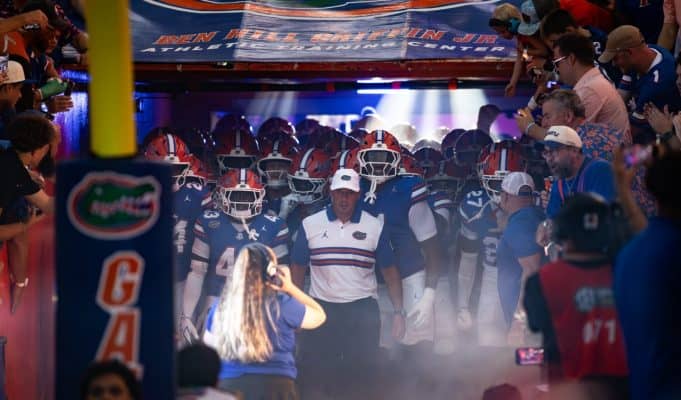 Florida Gators head coach Jon Sumrall before the FAU game-1280x853