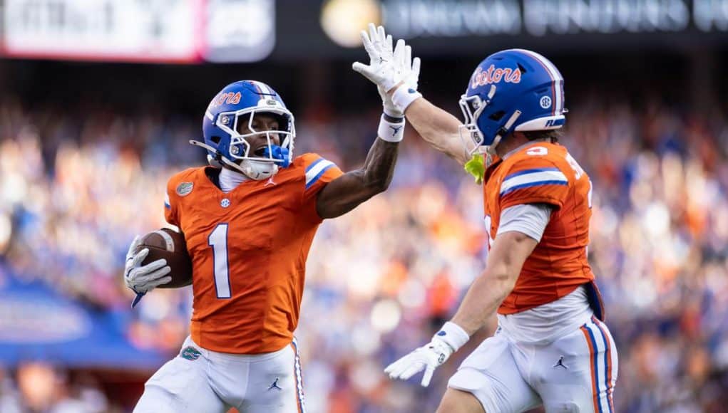 Florida Gators receivers Vernell Brown III and Bailey Stockton Florida Gators receivers Vernell Brown III and Bailey Stockton- 1280x853