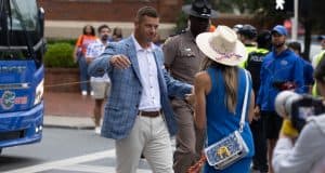 Photo Gallery: Gator Walk before the Florida Gators take on South Carolina Florida Gators head coach Jon Sumrall before the South Carolina game-1280x853